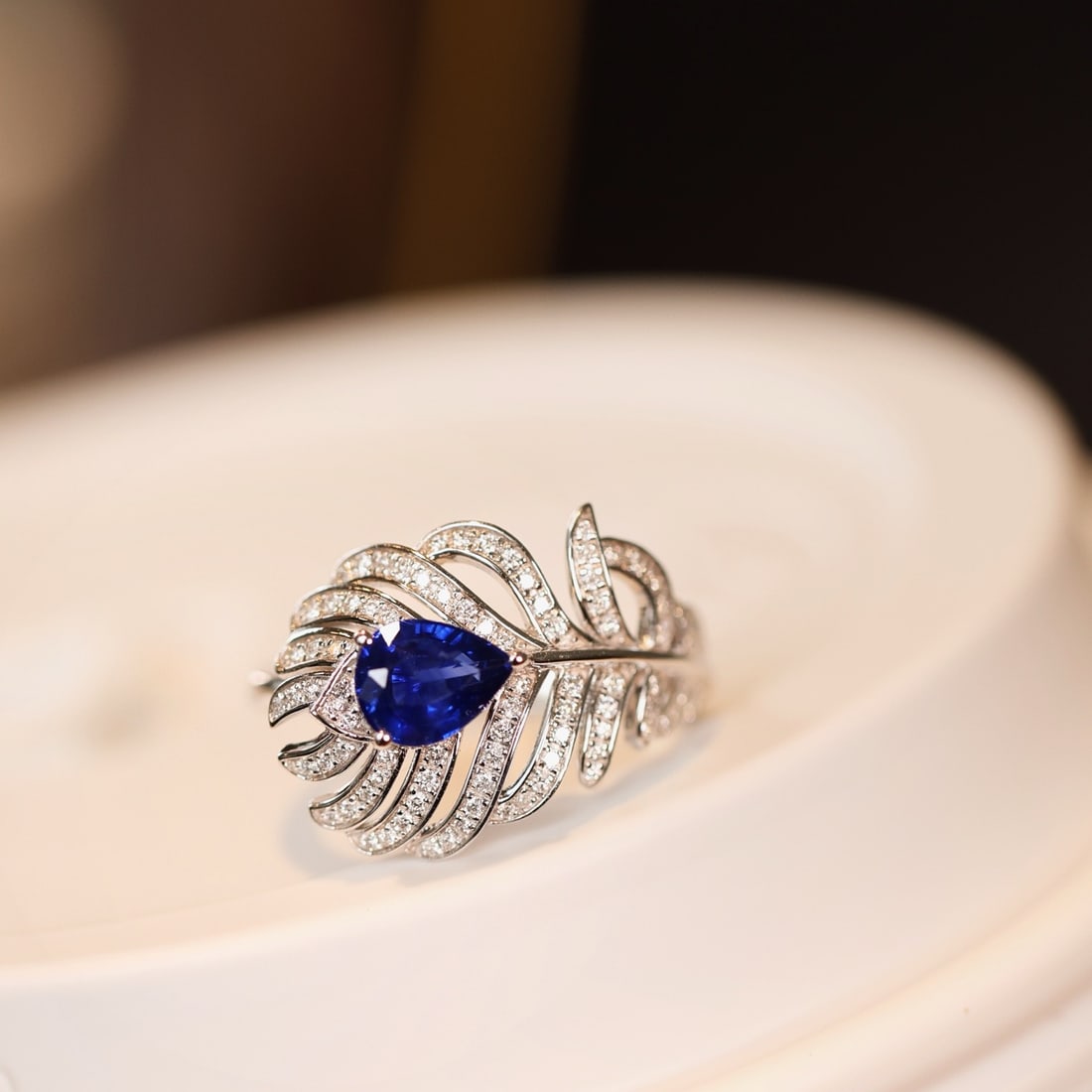 14k Gold 1.30 Ctw Natural Sapphire & Diamond Ring - 6