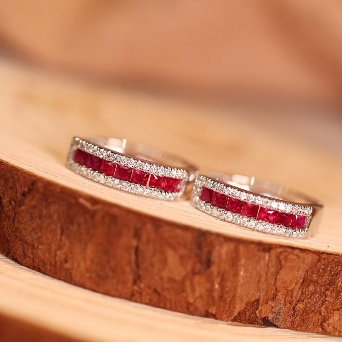 14k Gold 0.92 Ctw Natural Ruby & Diamond Earrings: Ref:231148276 // gold content:14k gold // main gemstone:ruby // shape:princess // carat weight:0. 7ct // color:red // treatment:natural // // adjacent gemstone 2 : diamond // shape:round // carat