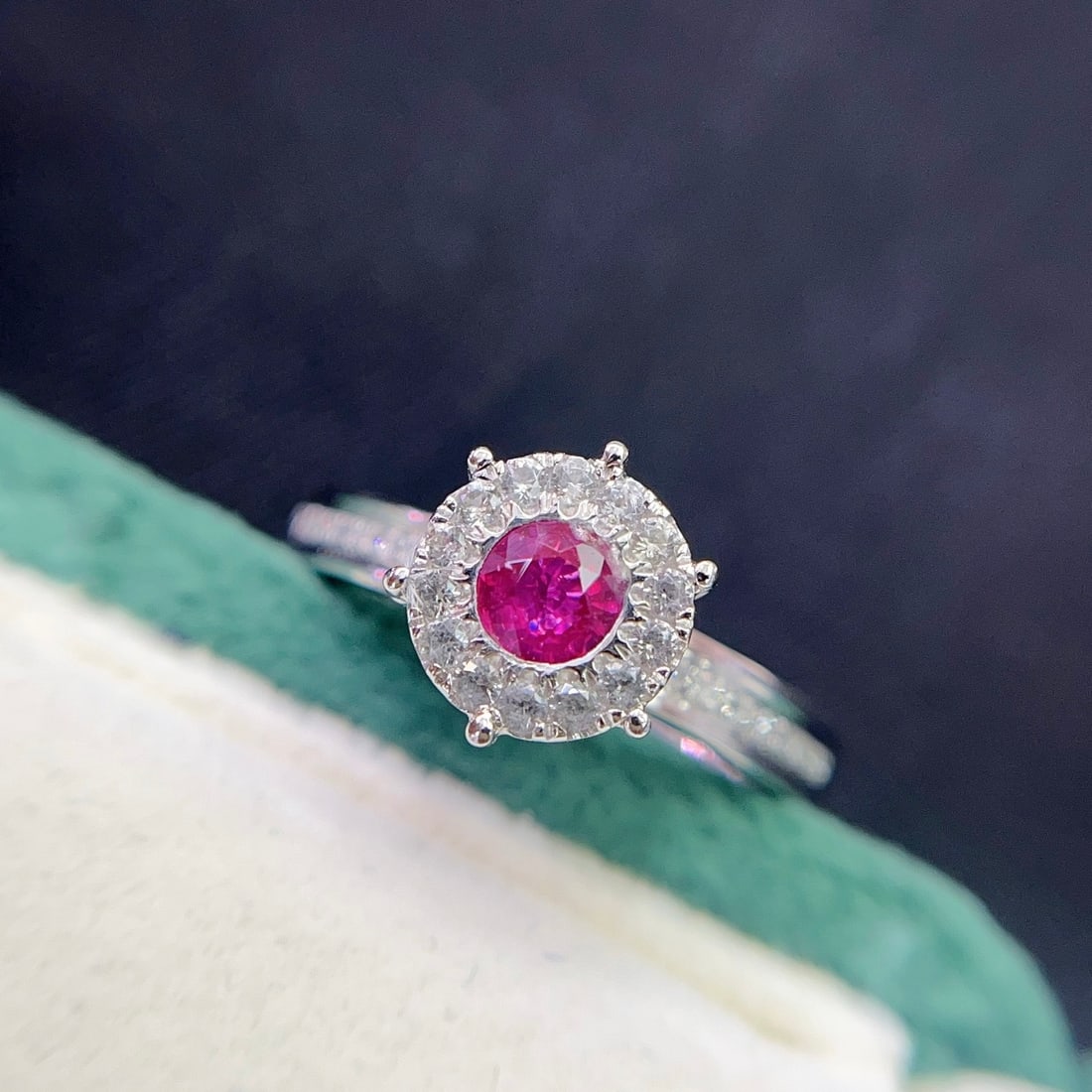 14k Gold 0.45 Ct Natural Ruby & Diamond & Sapphire Ring: Ref:231148419 // gold content:14k gold // ring size:7. 25us // // main gemstone:ruby // shape:round // carat weight:0. 45ct // color:red // treatment:natural // cut grade:g // // adjacent gemstone 2
