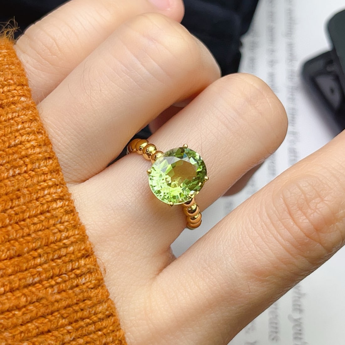 14k Gold 3.15 Ct Natural Tourmaline Ring - 6
