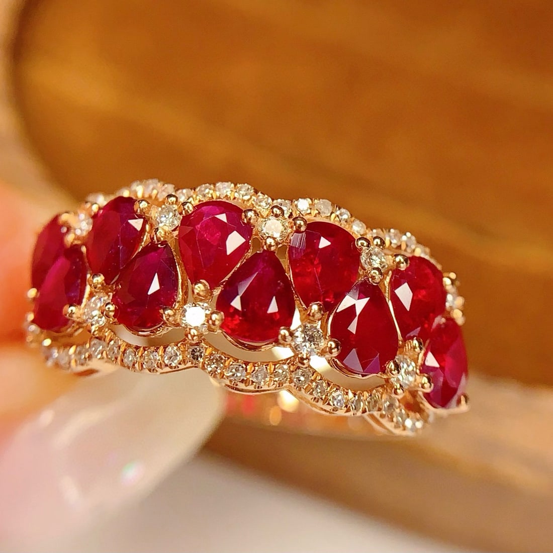 14k Gold 2.38 Ct Natural Ruby & Diamond Ring - 2