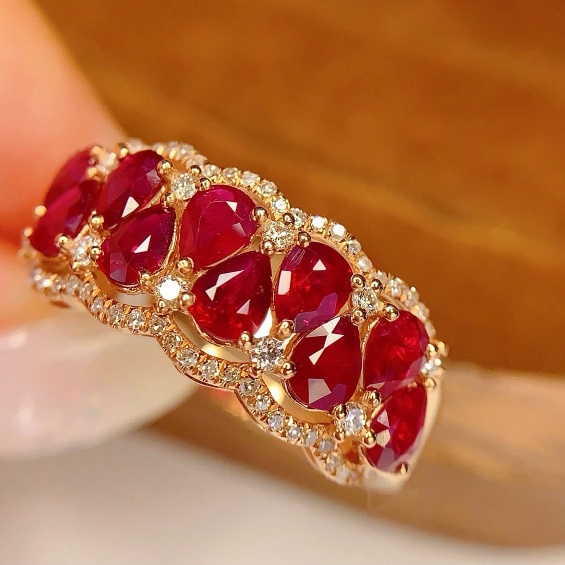 14k Gold 2.38 Ct Natural Ruby & Diamond Ring - 3