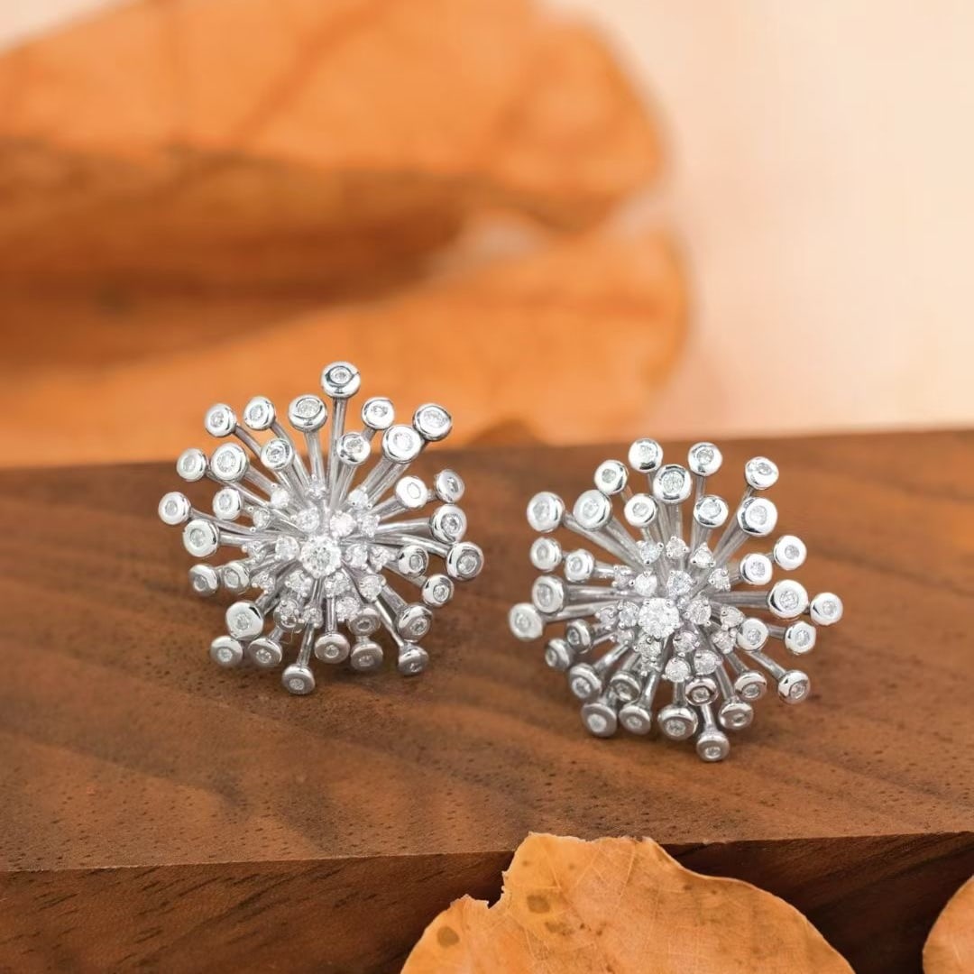 14k Gold 0.80 Ct Natural H Diamond Earrings: Ref:231149185 // gold content:14k gold // main gemstone:diamond // shape:round // carat weight:0. 80ct // clarity grade:vs-si // color:h // treatment:natural // cut grade:g // Condition: New Low Estim