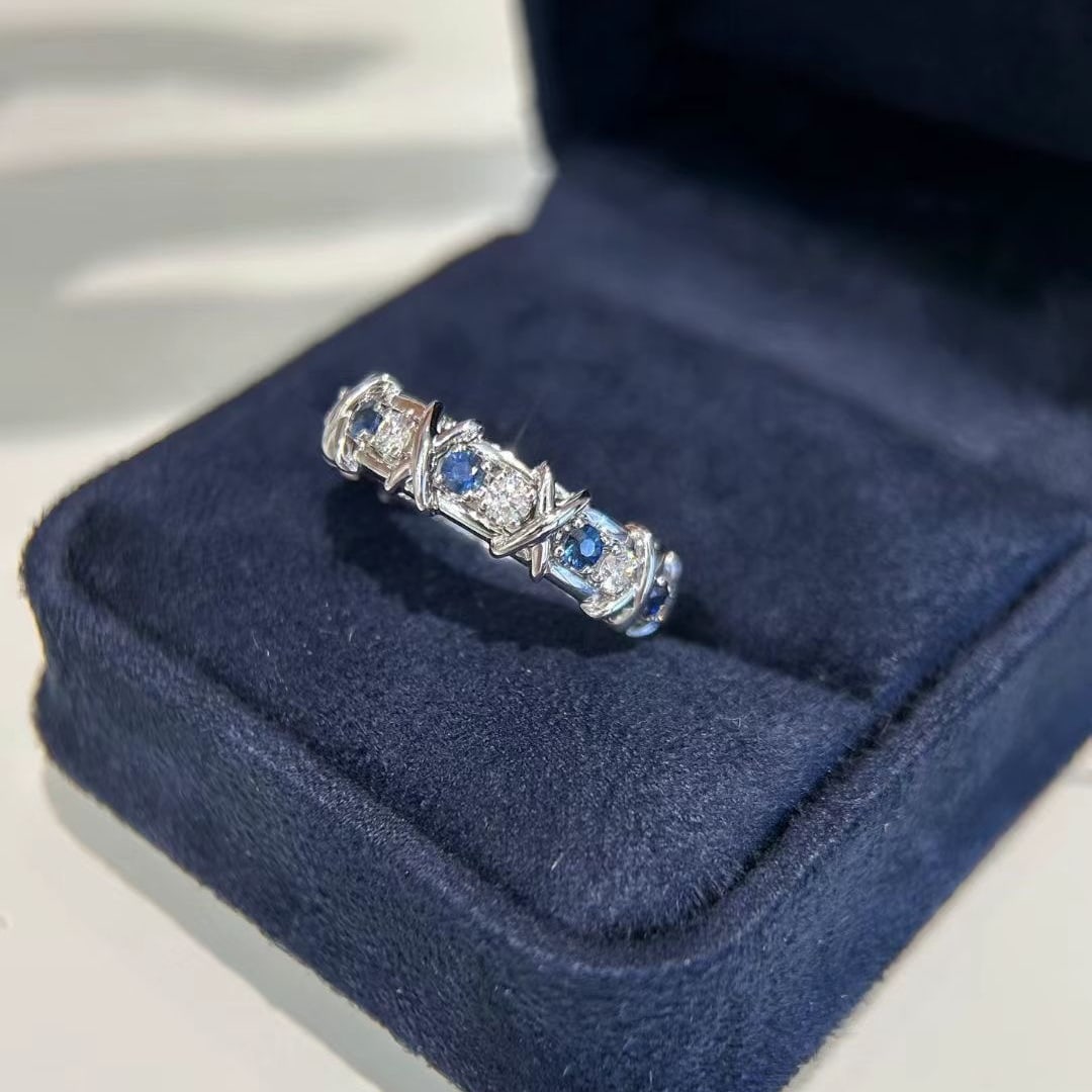 14k Gold 1.35 Ctw Natural Sapphire & Diamond Ring - 2