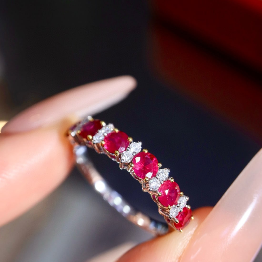 14k Gold 1.21 Ctw Natural Ruby & Diamond Ring - 2