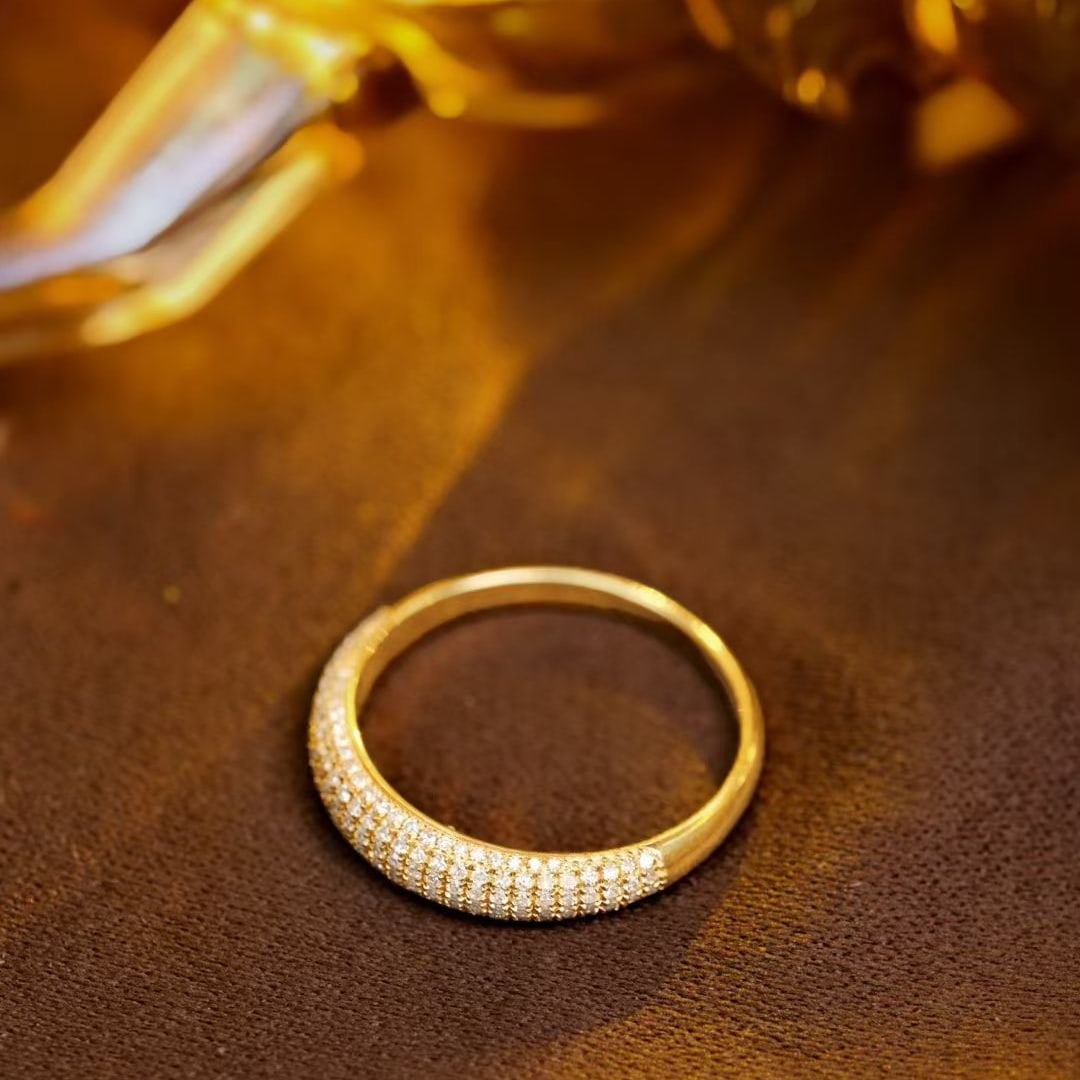 14k Gold 0.48 Ct Natural H Diamond Ring - 2