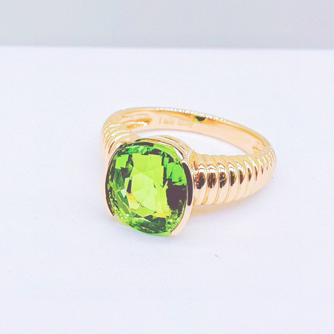 14k Gold 3.77 Ct Natural Tourmaline Ring - 2