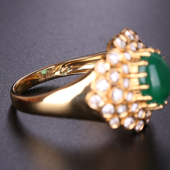 14k Gold 2.13 Ctw Natural Emerald & Diamond Ring - 5