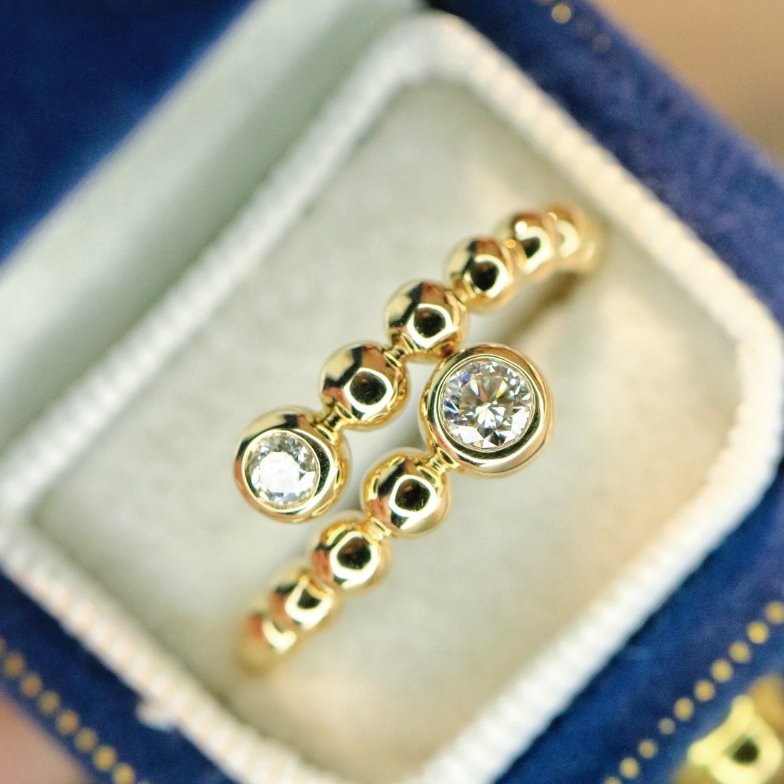 14k Gold 0.23 Ct Natural H Diamond Ring - 3