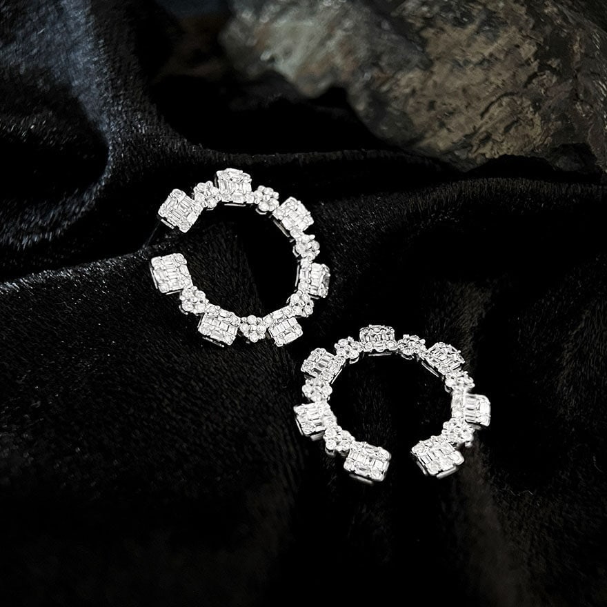 14k Gold 1 Ct Natural H Diamond Earrings - 4