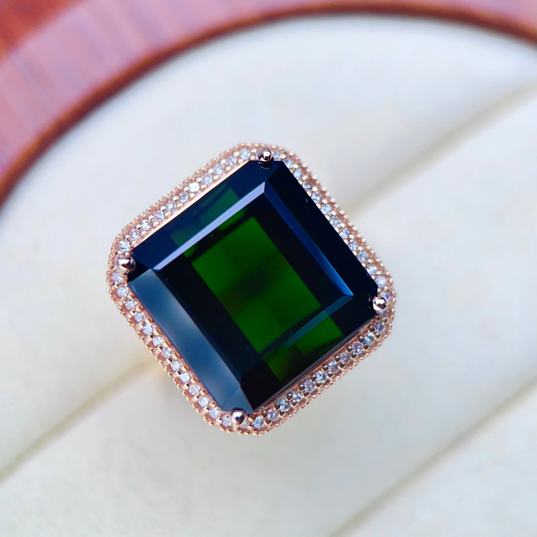 14k Gold 18.56 Ctw Natural Tourmaline & Diamond Ring - 3