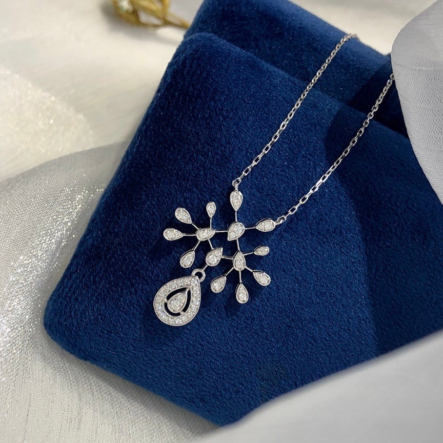 14k Gold 0.25 Ct Natural H Diamond Necklace - 3