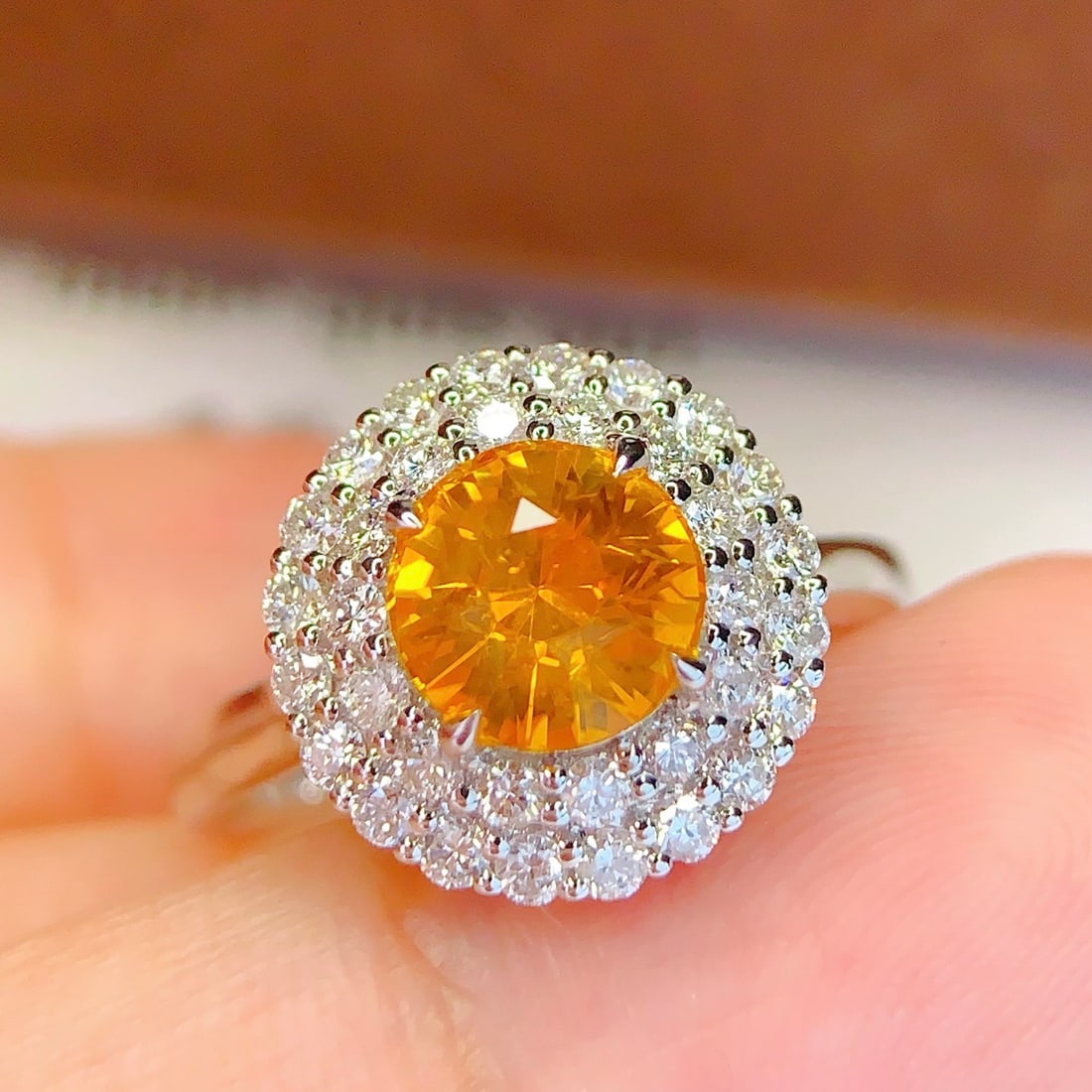 14k Gold 2.03 Ct Natural Sapphire & Diamond Ring - 3