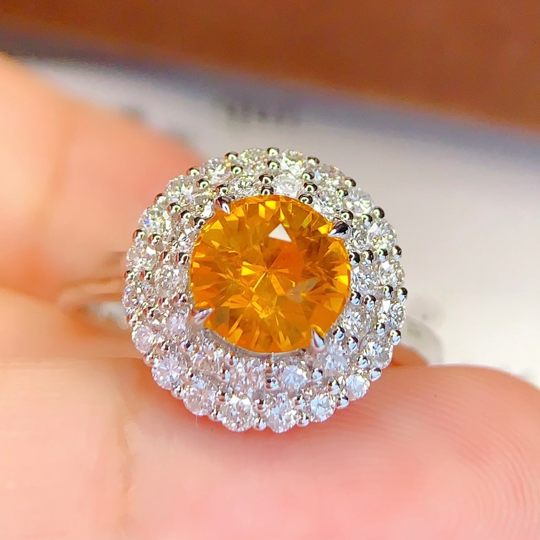 14k Gold 2.03 Ct Natural Sapphire & Diamond Ring - 5