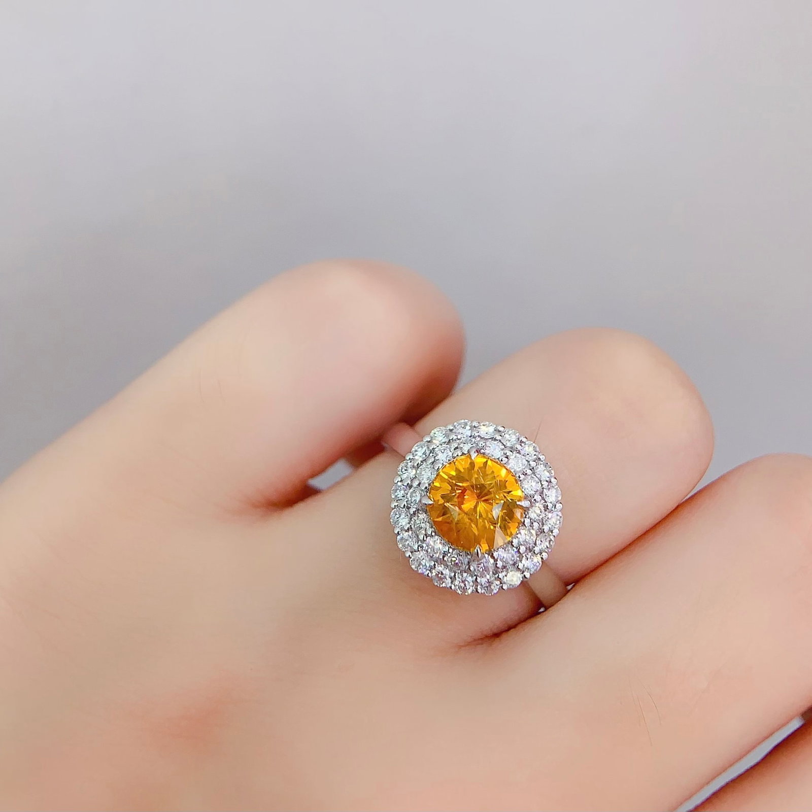 14k Gold 2.03 Ct Natural Sapphire & Diamond Ring - 6