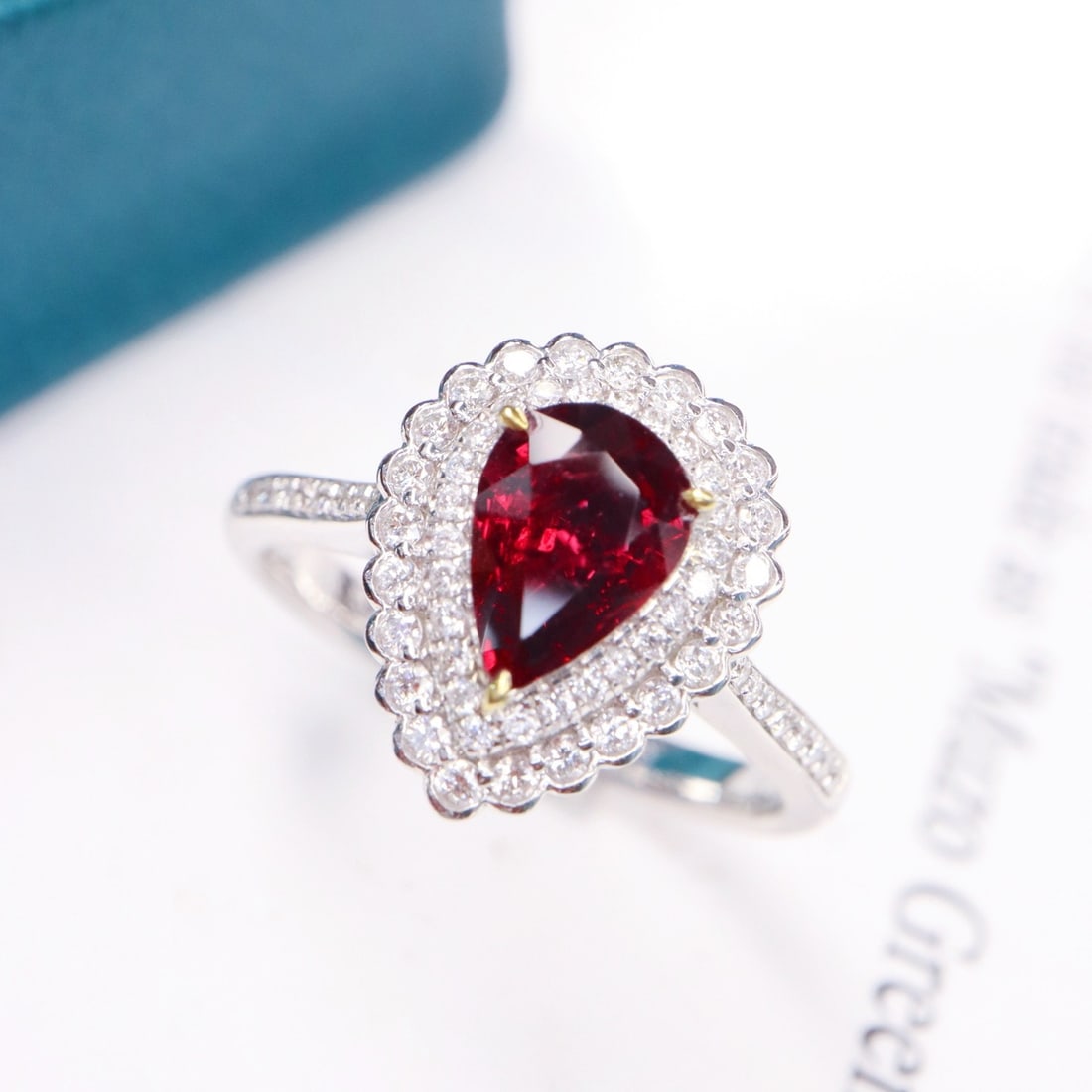 14k Gold 1.43 Ctw Vivid Red Natural Ruby & Diamond Ring - 4