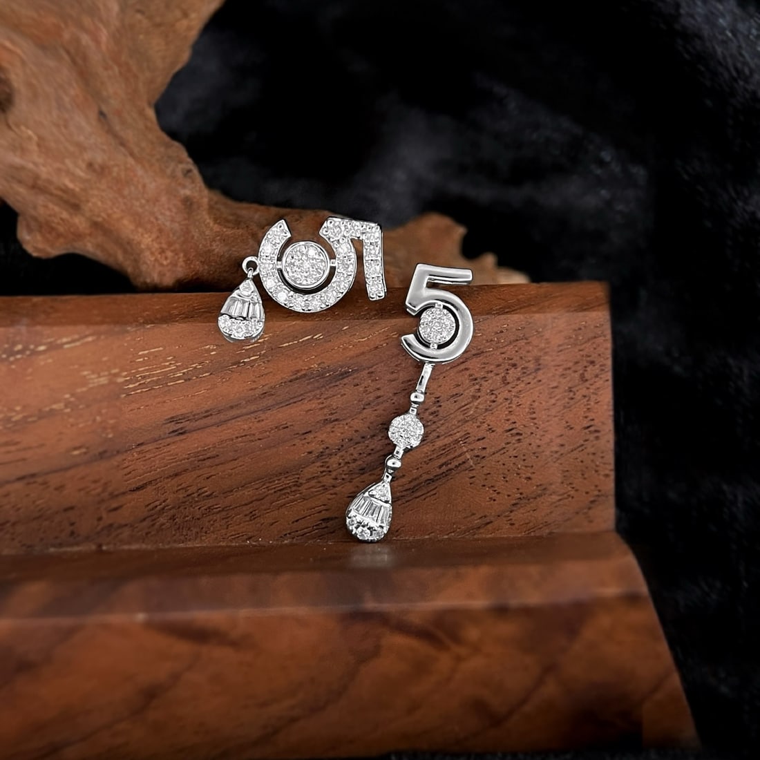 14k Gold 0.48 Ct Natural H Diamond Earrings - 2