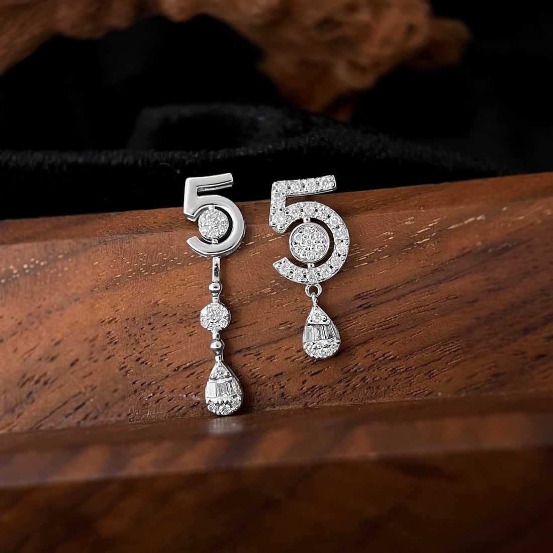 14k Gold 0.48 Ct Natural H Diamond Earrings - 3