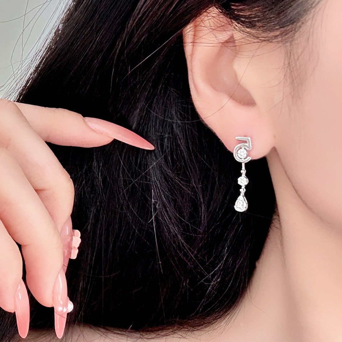 14k Gold 0.48 Ct Natural H Diamond Earrings - 6