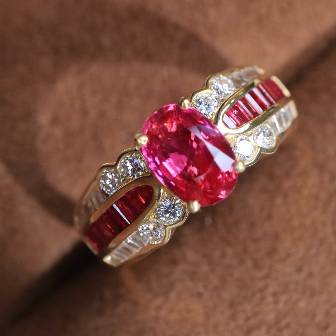 14k Gold 1.38 Ctw Natural Ruby & Diamond Ring - 5