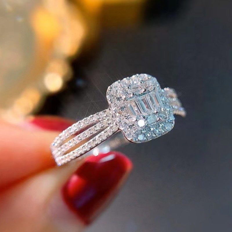 14k Gold 0.5 Ct Natural H Diamond Ring - 5