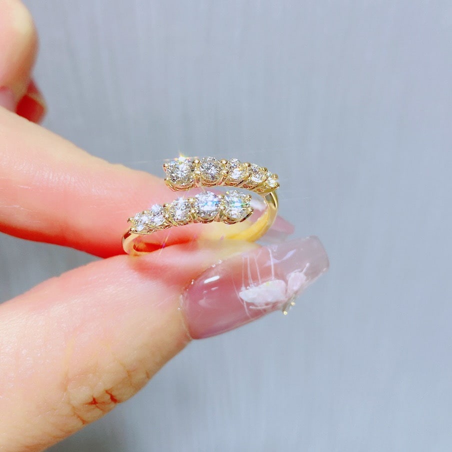 14k Gold 0.85 Ct Natural H Diamond Ring - 2