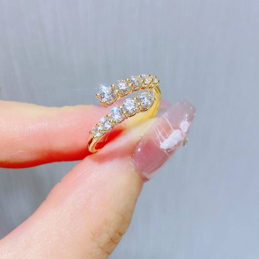 14k Gold 0.85 Ct Natural H Diamond Ring - 3