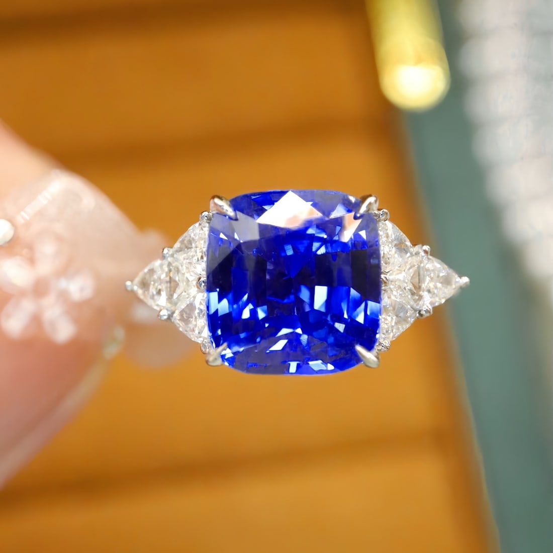 14k Gold 1.32 Ctw Natural Sapphire & Diamond Ring - 2