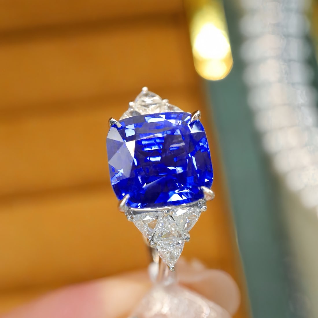 14k Gold 1.32 Ctw Natural Sapphire & Diamond Ring - 3