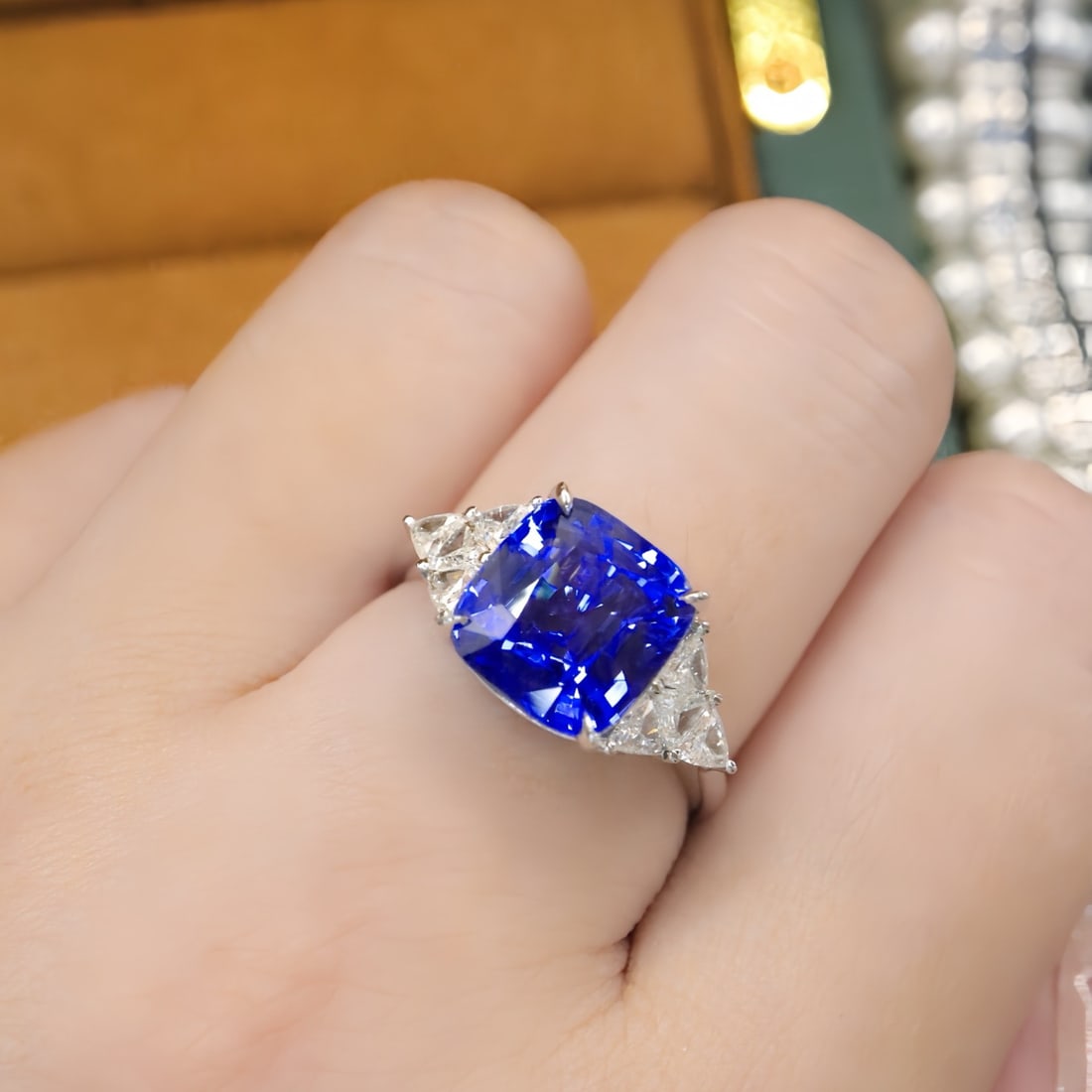 14k Gold 1.32 Ctw Natural Sapphire & Diamond Ring - 5