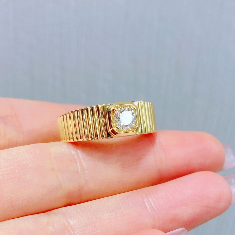 14k Gold 0.5 Ct Natural H Diamond Ring - 2