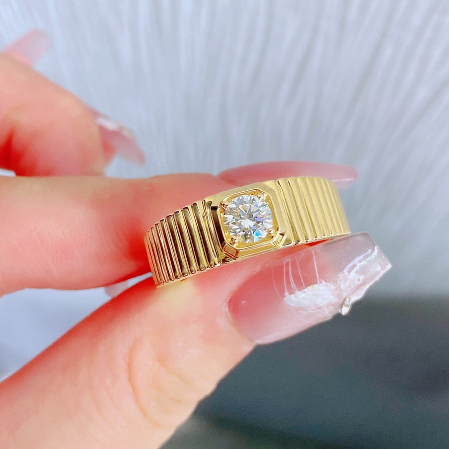 14k Gold 0.5 Ct Natural H Diamond Ring - 3