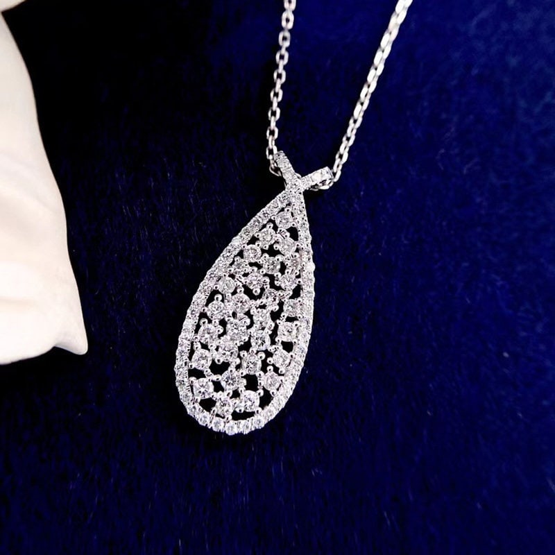 14k Gold 0.5 Ct Natural H Diamond Pendant( Without Chain ) - 4