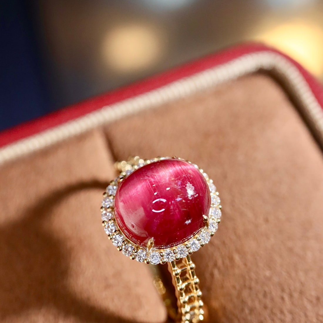 14k Gold 3.94 Ctw Natural Tourmaline & Diamond Ring - 6
