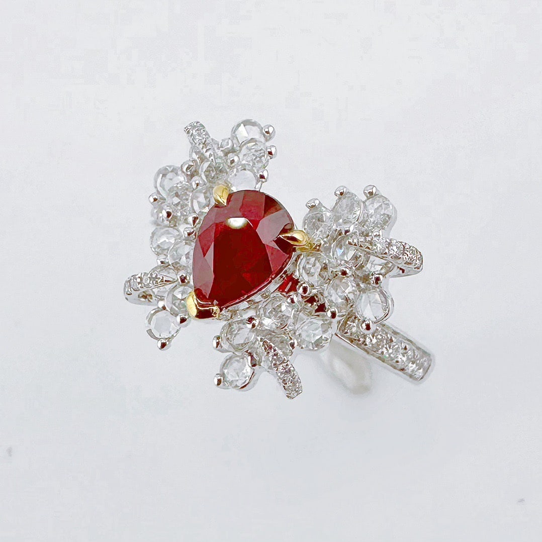 14k Gold 1.85 Ctw Natural Ruby & Diamond Ring - 3