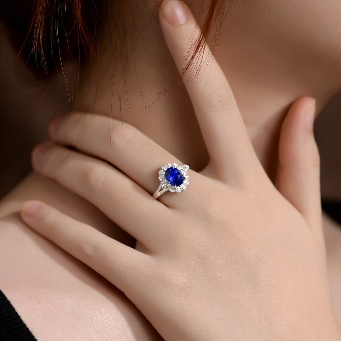 14k Gold 2.56 Ctw Natural Sapphire & Diamond Ring - 5