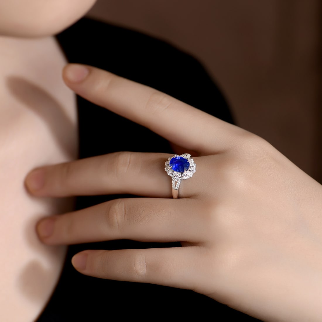 14k Gold 2.56 Ctw Natural Sapphire & Diamond Ring - 6