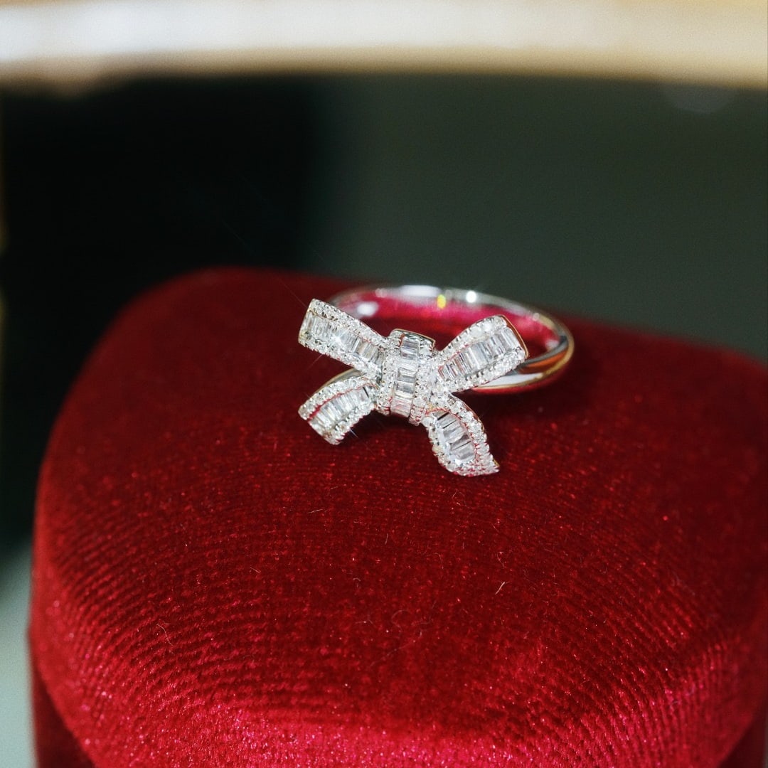 14k Gold 0.50 Ct Natural H Diamond Ring - 2