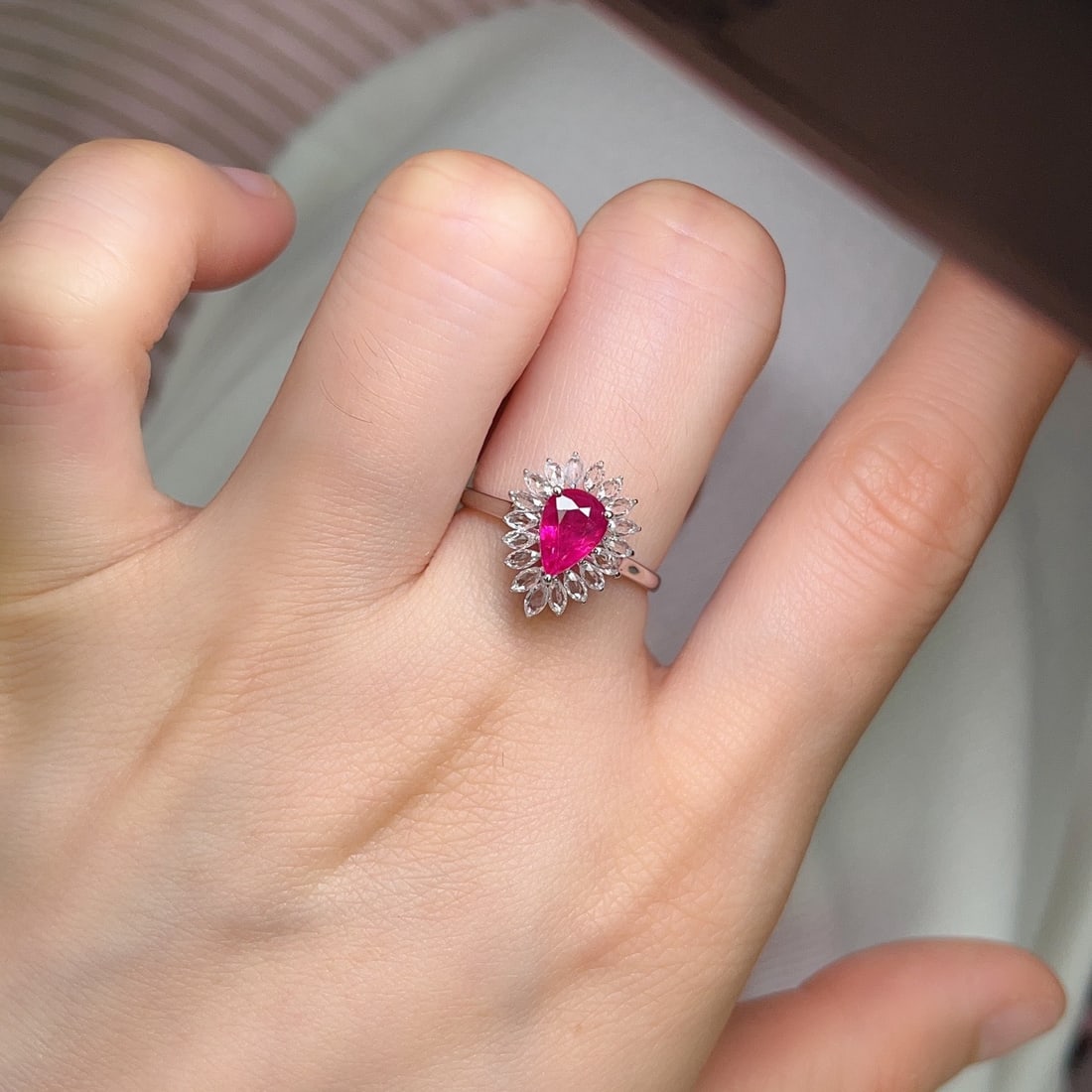 14k Gold 1.05 Ct Natural Ruby & Sapphire Ring - 6
