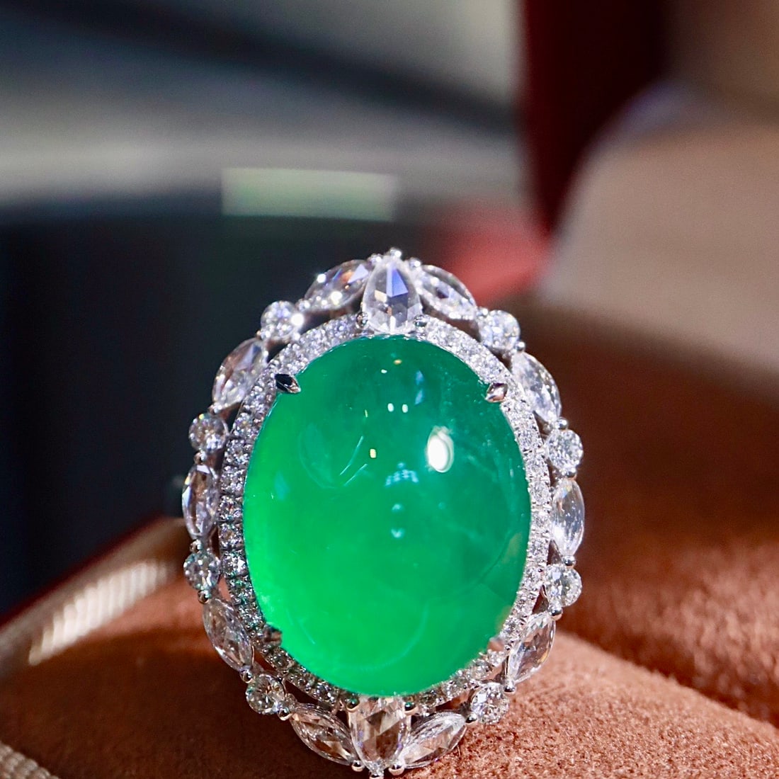 14k Gold 11.31 Ctw Natural Emerald & Diamond Ring - 5