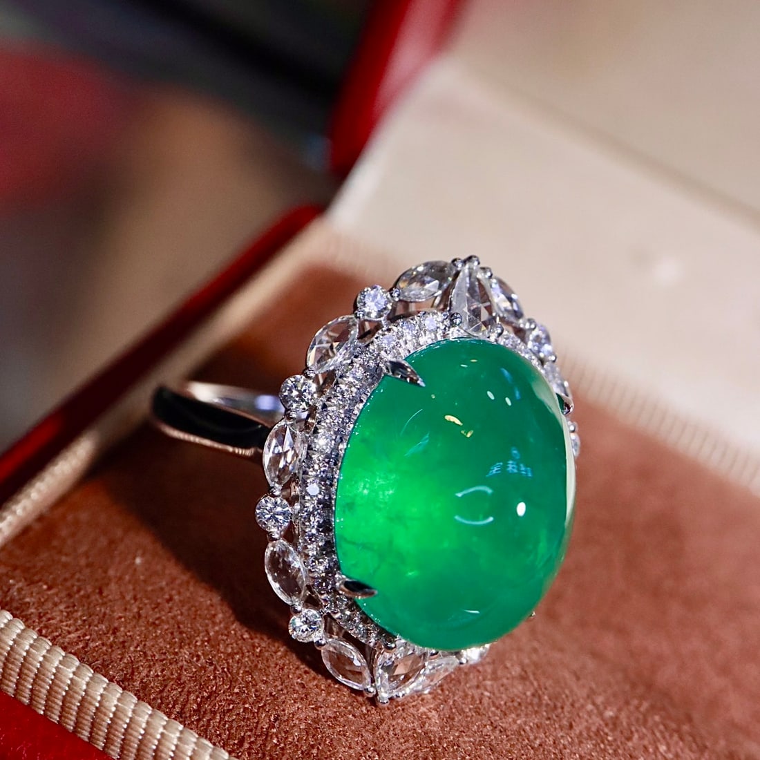 14k Gold 11.31 Ctw Natural Emerald & Diamond Ring - 6