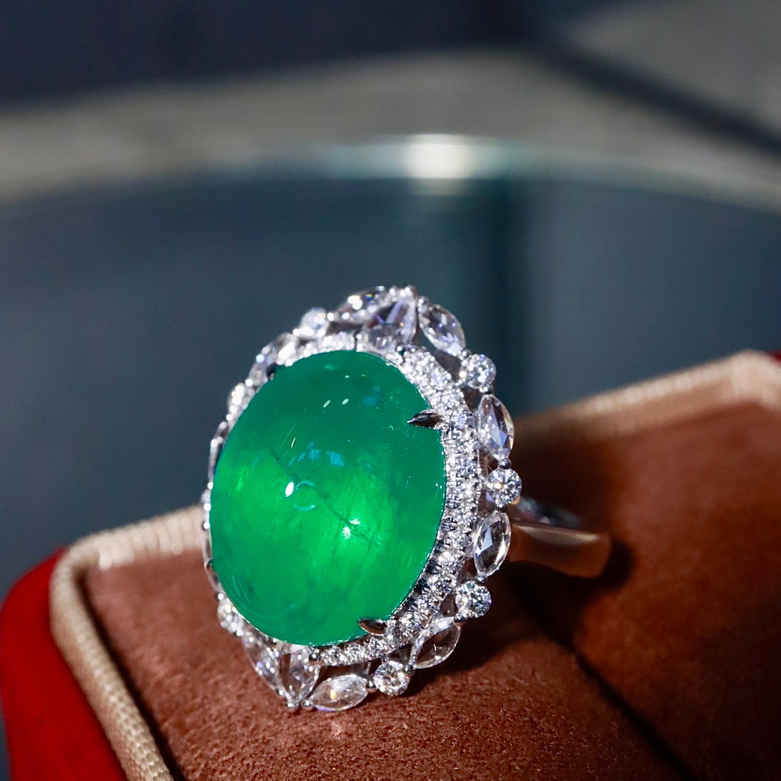 14k Gold 11.31 Ctw Natural Emerald & Diamond Ring - 7