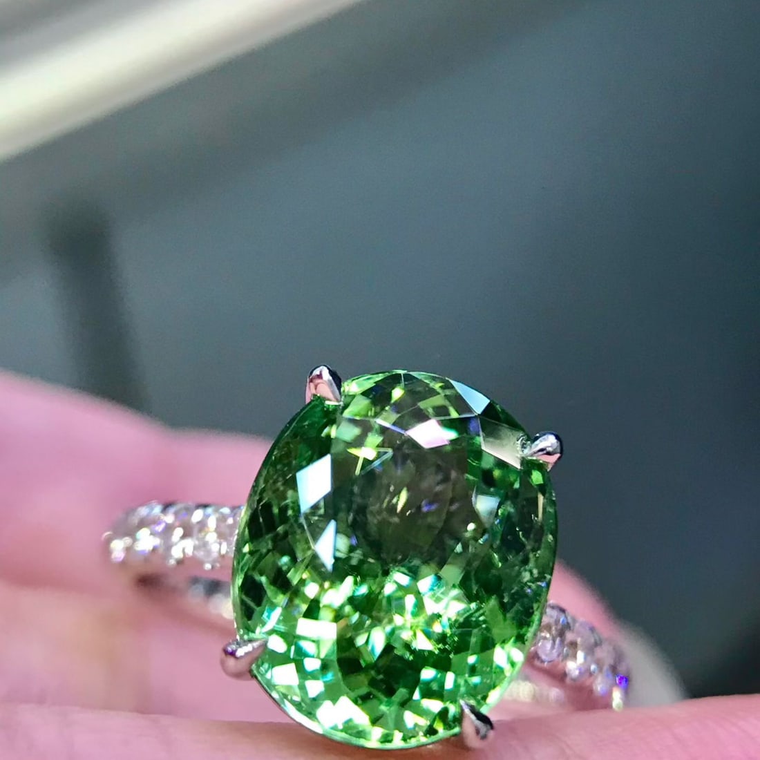 14k Gold 5.6 Ct Natural Tourmaline & Diamond Ring - 2