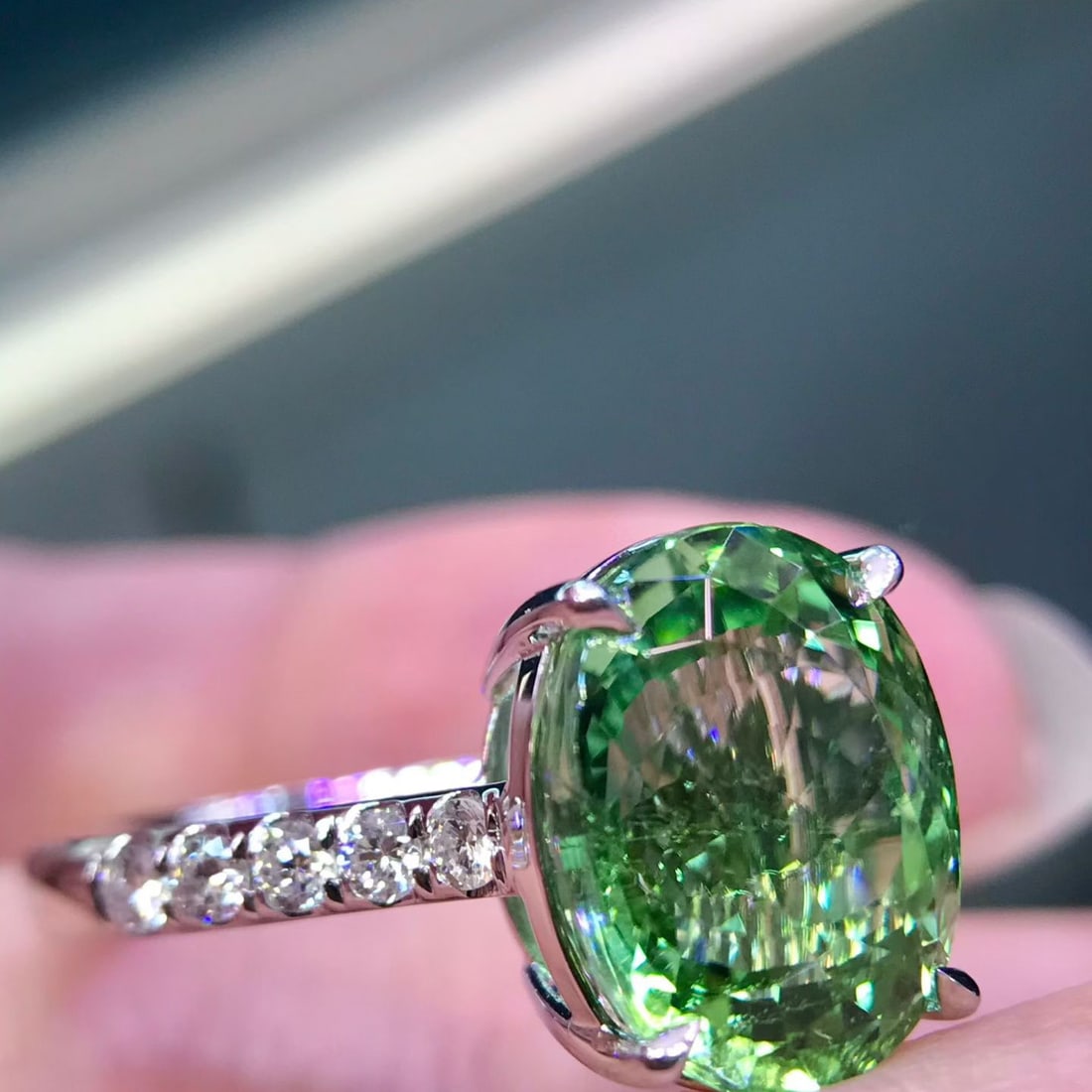 14k Gold 5.6 Ct Natural Tourmaline & Diamond Ring - 3