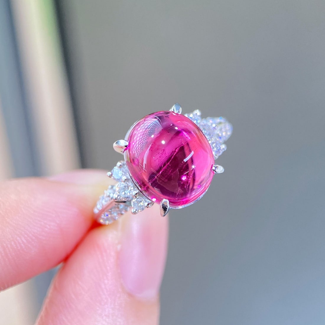 14k Gold 8.56 Ctw Natural Tourmaline & Diamond Ring - 3