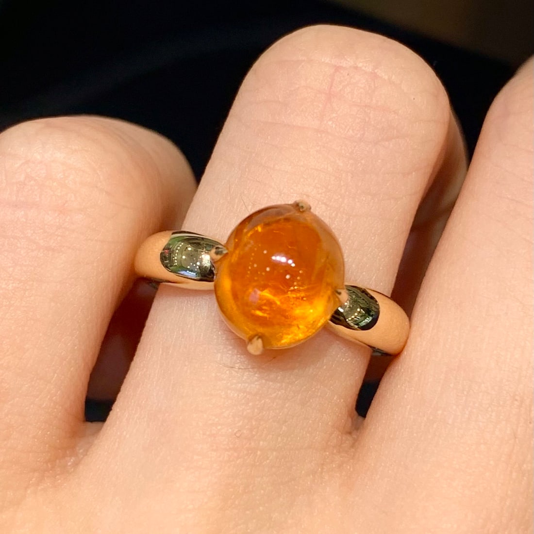 14k Gold 4.65 Ct Natural Spessartine Ring - 2