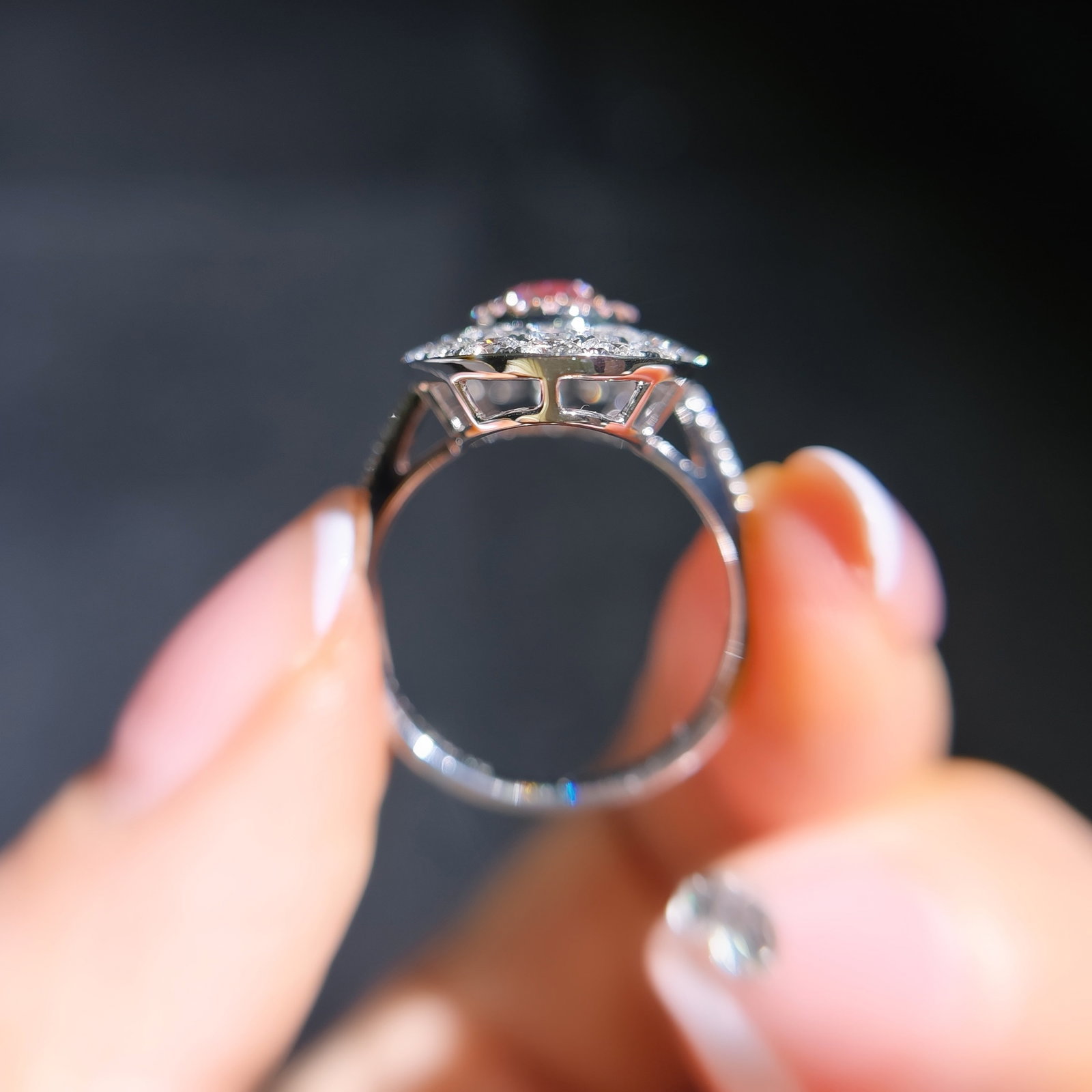 14k Gold 2.76 Ctw Natural Pink Diamond & Diamond Ring - 4