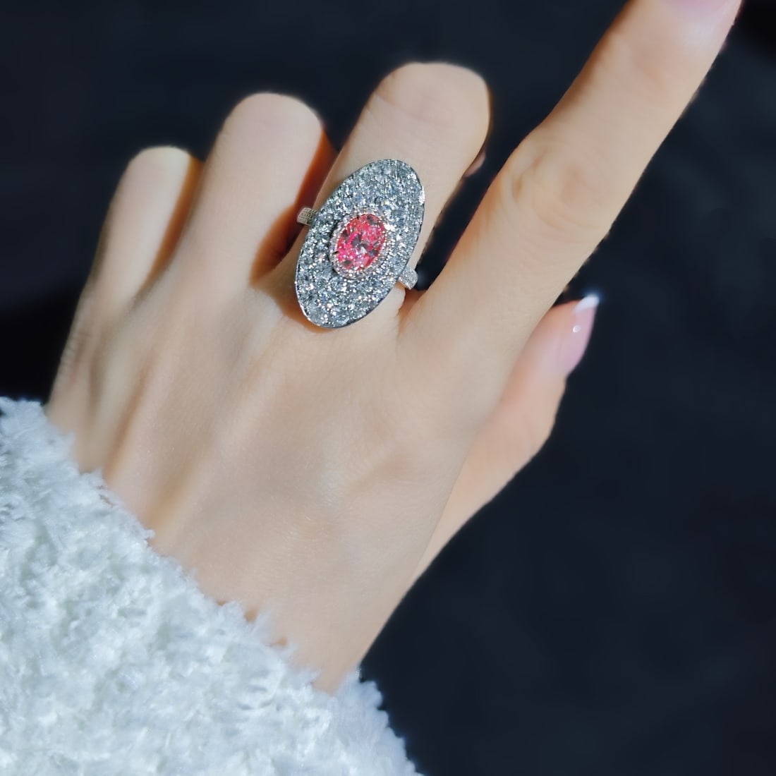 14k Gold 2.76 Ctw Natural Pink Diamond & Diamond Ring - 5