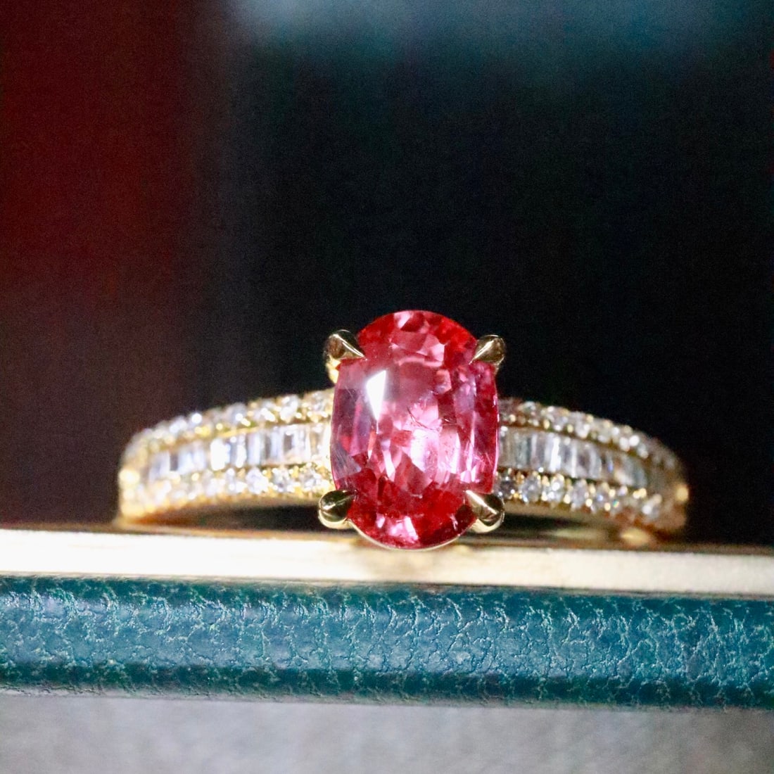 14k Gold 1.26 Ctw Natural Ruby & Diamond Ring - 2