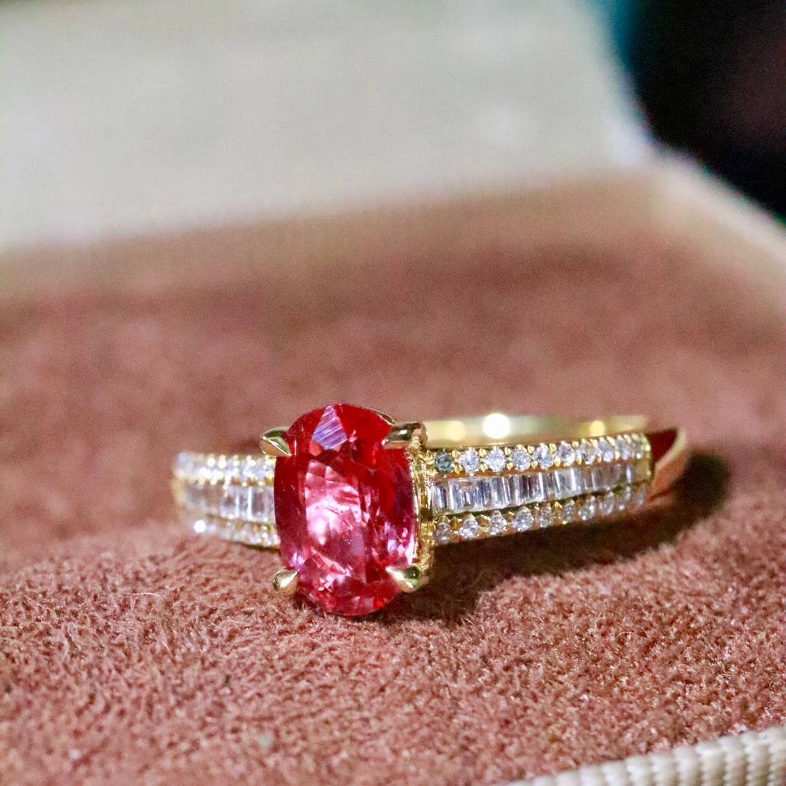 14k Gold 1.26 Ctw Natural Ruby & Diamond Ring - 4